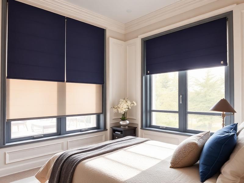 Roller Blinds for bay windows fitted in a Boughton Aluph home, a scattered village beside eastwell park